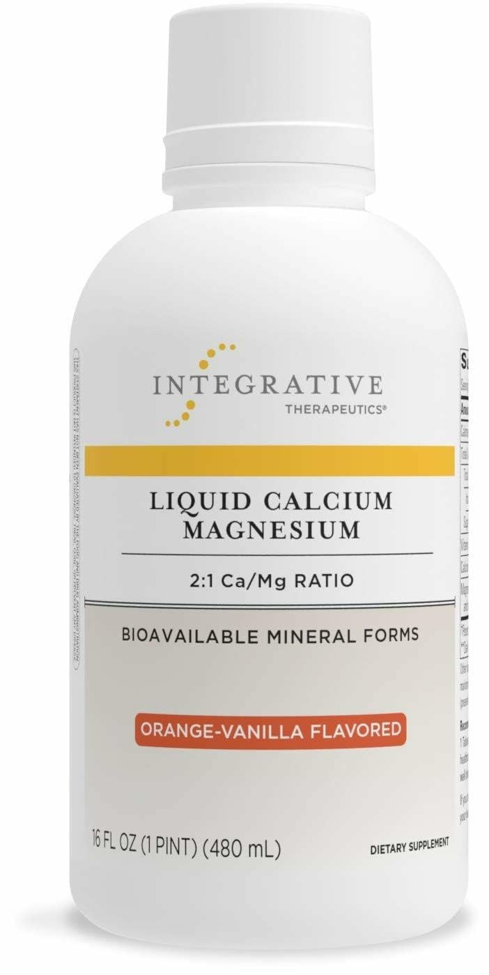 Integrative Therapeutics Liquid Calcium Magnesium 2:1 – Orange Vanilla, Sugar-Free (16 oz)