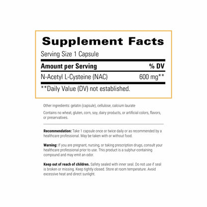 Integrative Therapeutics NAC – Antioxidant Support for Respiratory Health | Gluten-Free & Dairy-Free | 60 Capsules