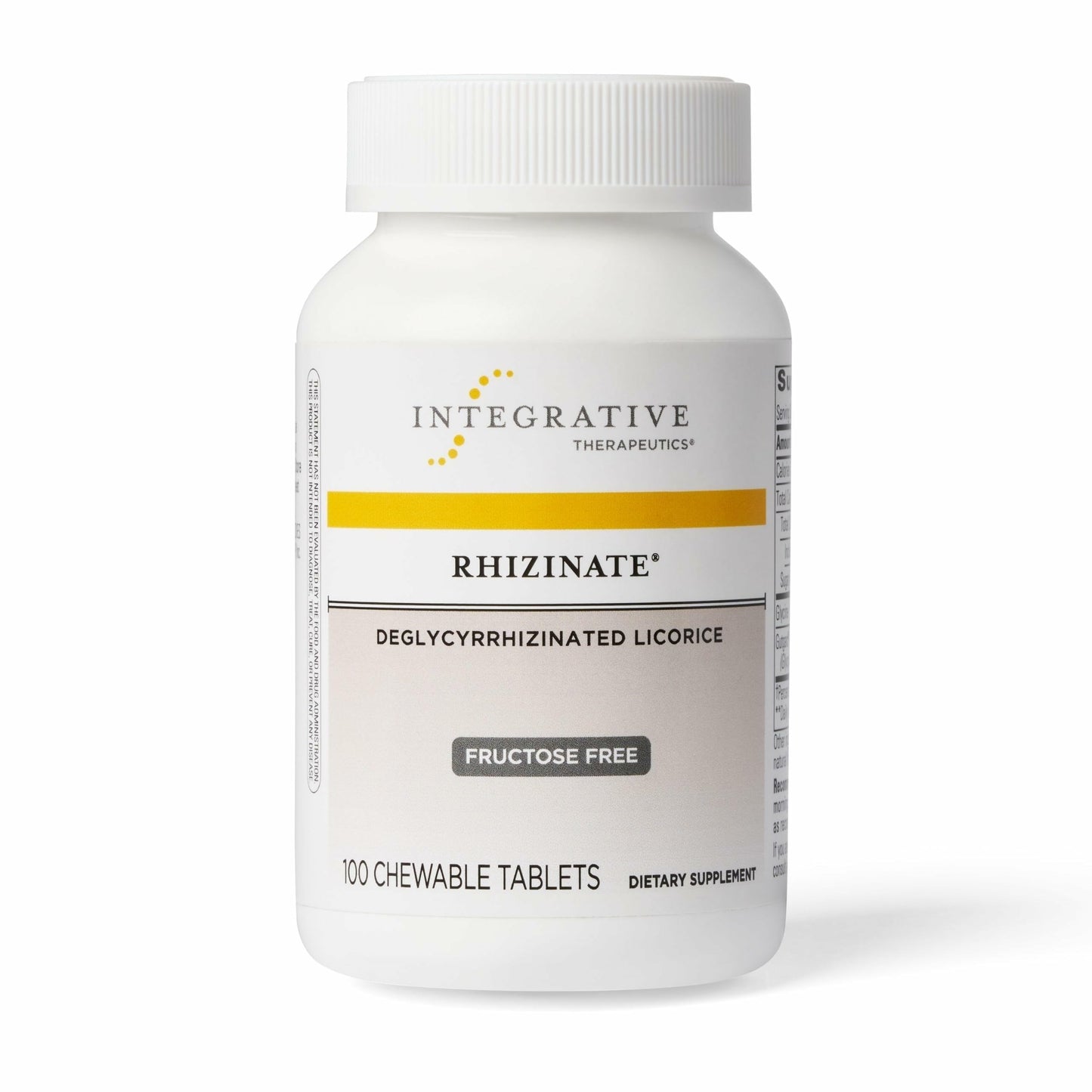 Integrative Therapeutics Rhizinate Sugarless, 100-Count – Fructose-Free DGL Chewables