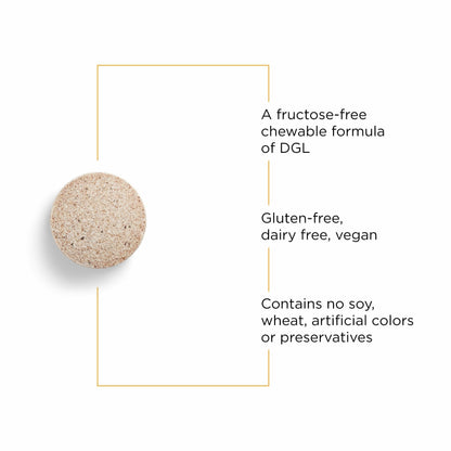 Integrative Therapeutics Rhizinate Sugarless, 100-Count – Fructose-Free DGL Chewables