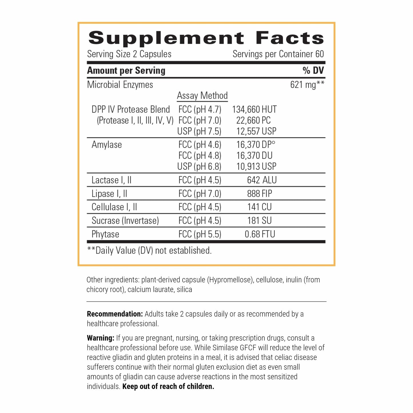 Similase GFCF – Digestive Enzymes for Gluten & Casein Digestion (Dairy-Free) | Integrative Therapeutics