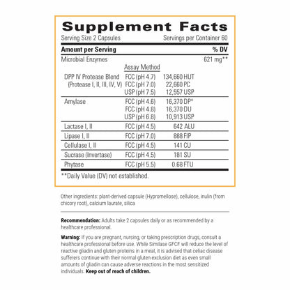 Similase GFCF – Digestive Enzymes for Gluten & Casein Digestion (Dairy-Free) | Integrative Therapeutics