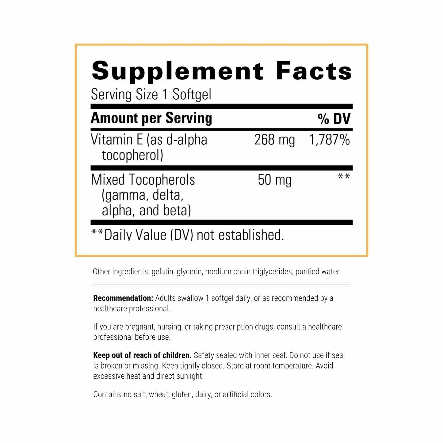 Integrative Therapeutics Vitamin E - Antioxidant & Heart Health Support - Dairy-Free & Gluten-Free - 60 Softgels
