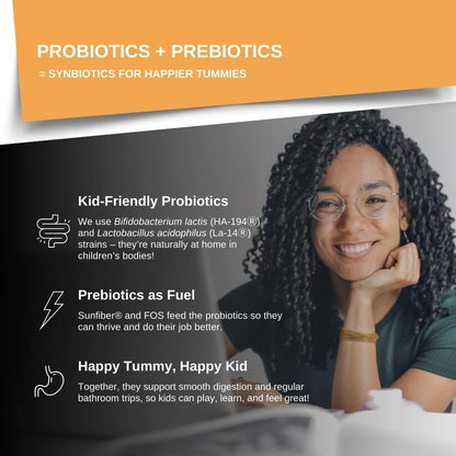 Intelligent Labs 6B CFU Kids Probiotic with Prebiotics – Sunfiber & FOS – 60-Day Chewable