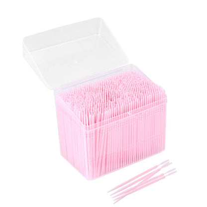 1000pcs Disposable Interdental Toothpicks - Portable Plastic Oral Cleaner (Random Color)