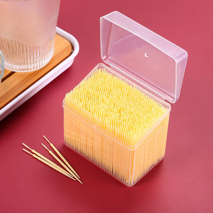 1000pcs Disposable Interdental Toothpicks - Portable Plastic Oral Cleaner (Random Color)