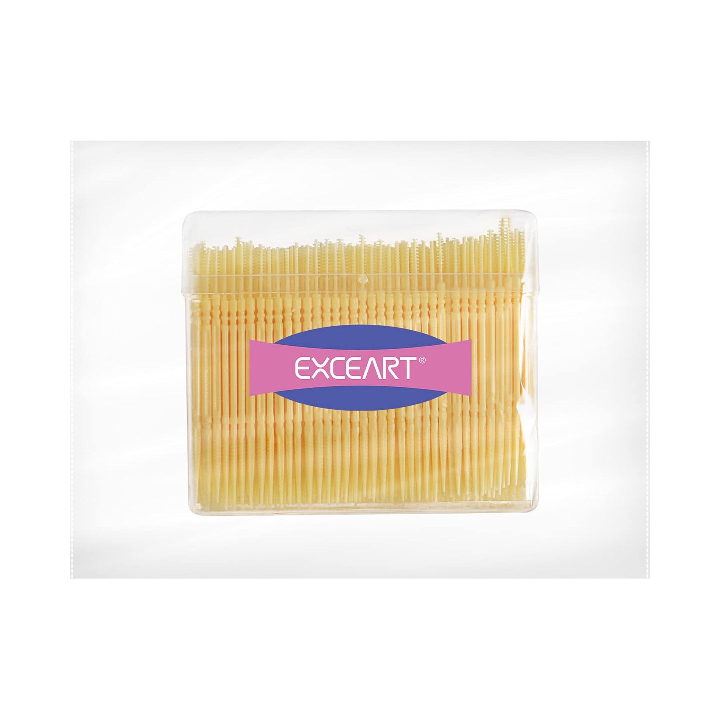 1000pcs Disposable Interdental Toothpicks - Portable Plastic Oral Cleaner (Random Color)