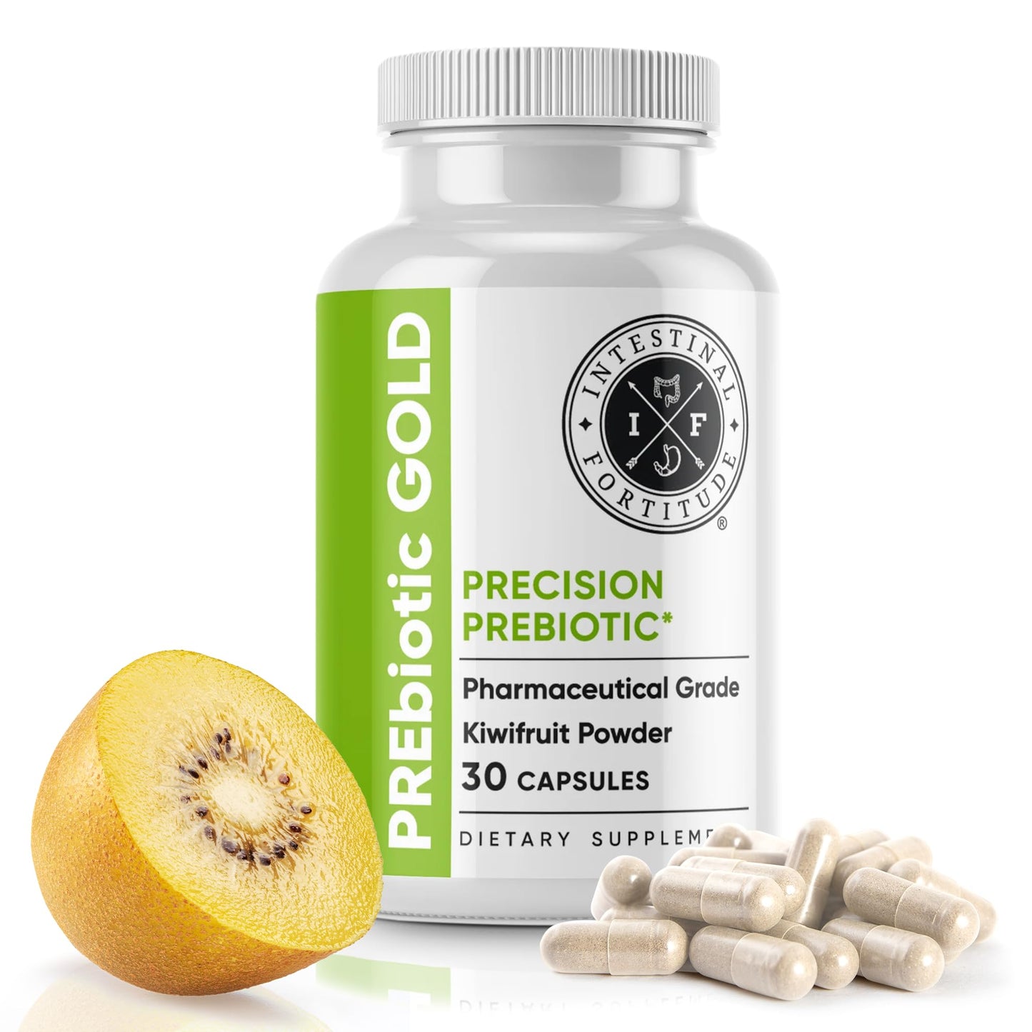 Intestinal Fortitude PREbiotic Gold: Kiwifruit Fiber & Butyrate for Gut Health (Dairy-Free)