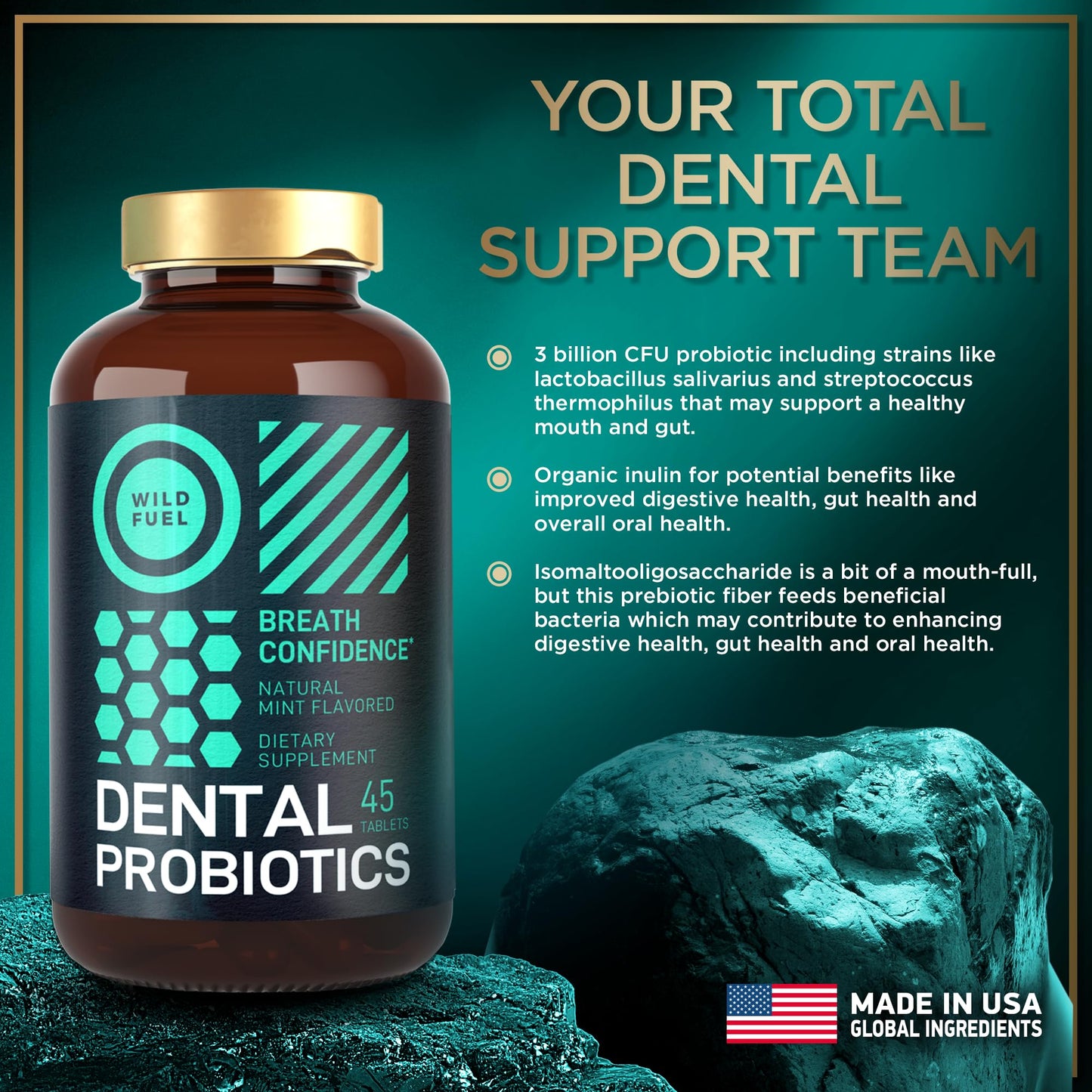 Oral Probiotics for Bad Breath | Dental Probiotics for Teeth & Gums | 3B CFU