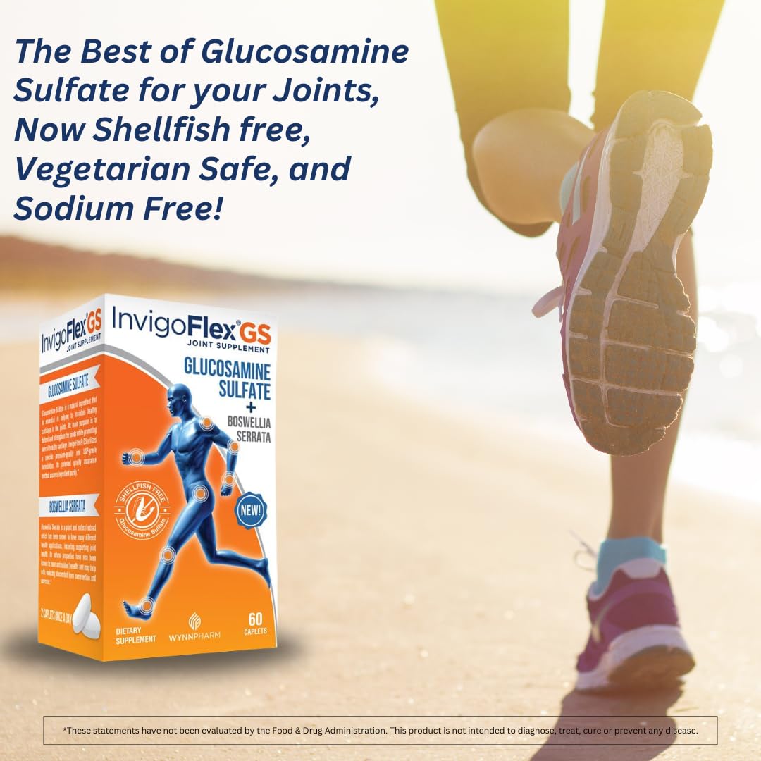 INVIGOFLEX GS Glucosamine Sulfate + Boswellia Serrata Shellfish Free BritishVita | Premium UK Vitamins & Wellness Supplements