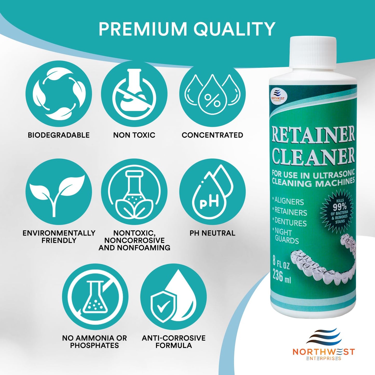 Ultrasonic Retainer Cleaner Concentrate – Mint (32 oz)