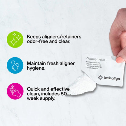 Invisalign Cleaning Crystals for Clear Aligners & Retainers – 50 Packets