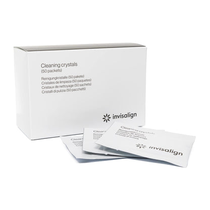 Invisalign Cleaning Crystals for Clear Aligners & Retainers – 50 Packets