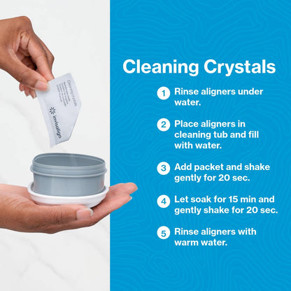 Invisalign Cleaning Crystals for Clear Aligners & Retainers – 50 Packets