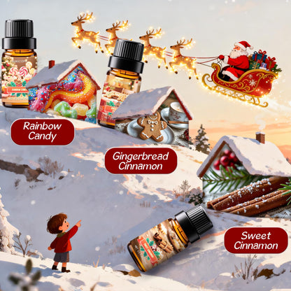 INWICOPH Christmas Fragrance Oil Set – 6×10ml Holiday Diffuser Oils