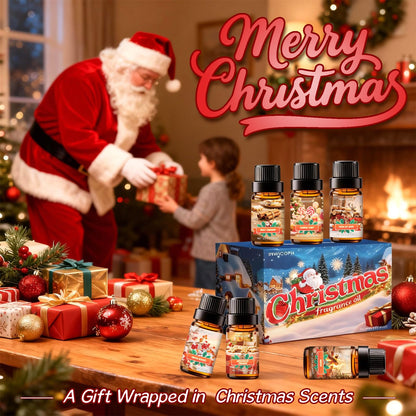 INWICOPH Christmas Fragrance Oil Set – 6×10ml Holiday Diffuser Oils