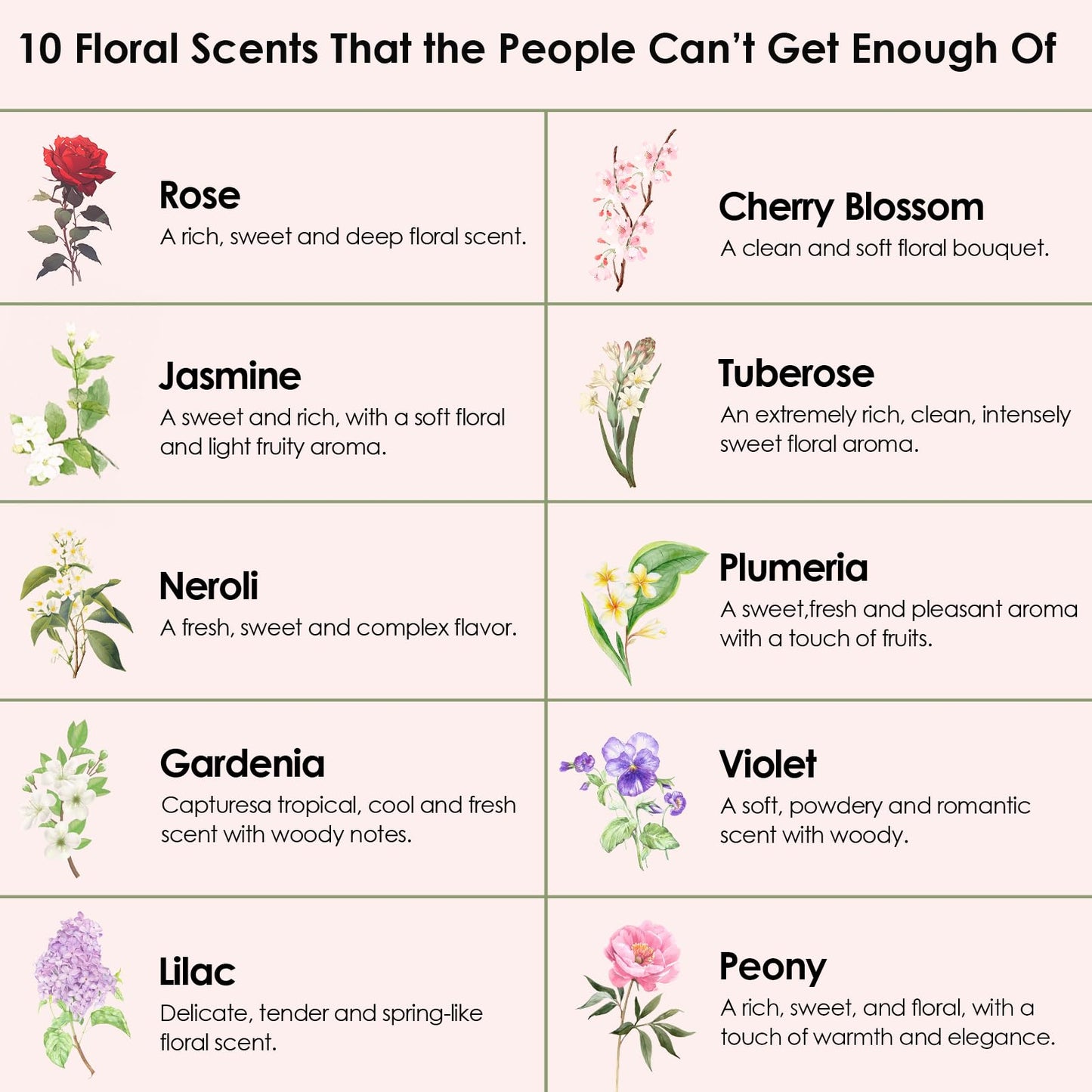 INWICOPH Floral Essential Oils – Rose, Jasmine, Gardenia & More for Diffusers, Candles & DIY