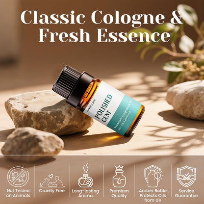 INWICOPH Fragrance Oils for Men - 6x10ml Cologne & Aromatherapy Set | Luxe Empire, Polished Gent, Bayberry Breeze