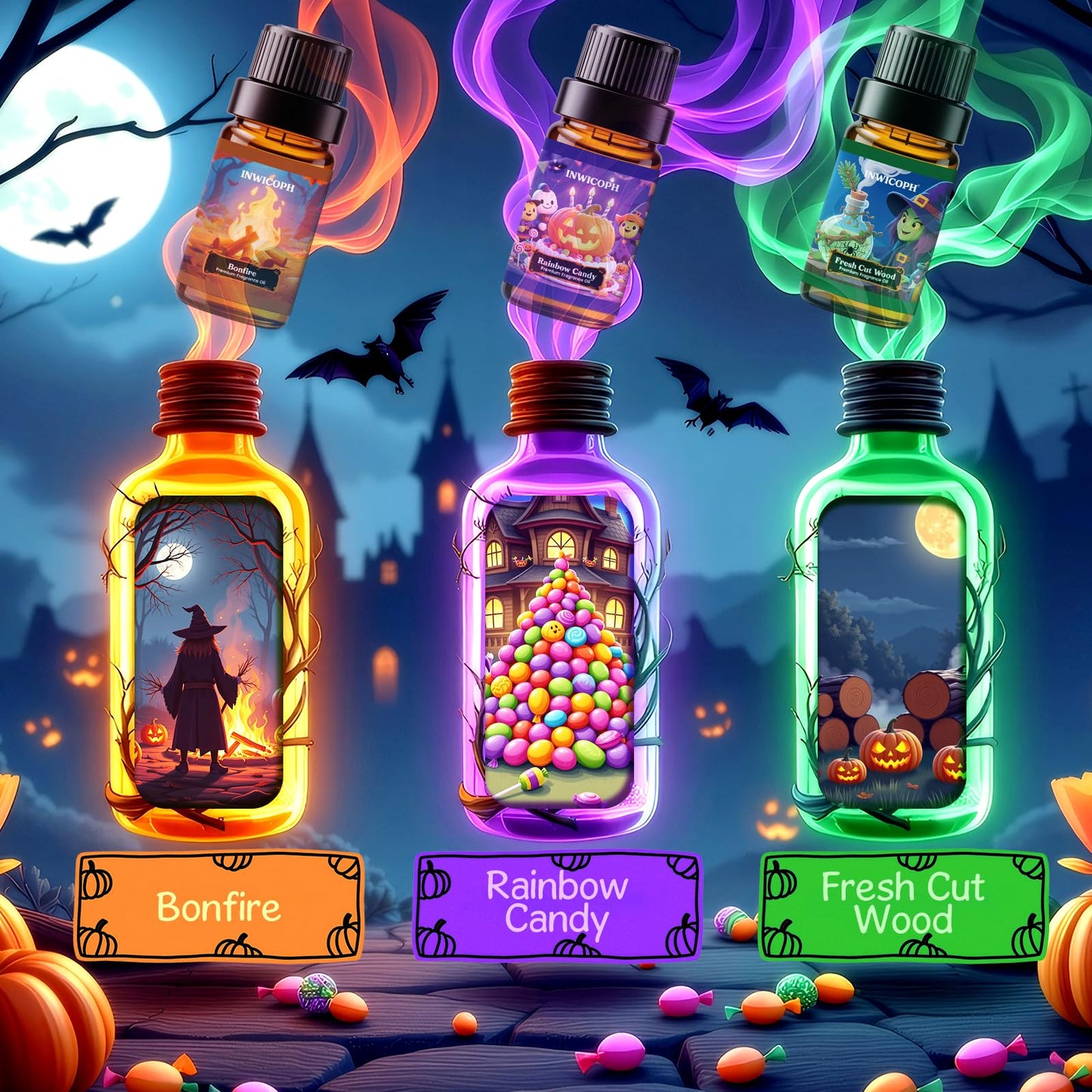 INWICOPH Halloween Fragrance Oils – Premium Diffuser Scents
