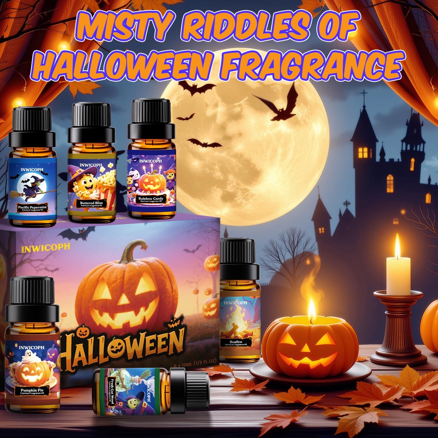 INWICOPH Halloween Fragrance Oils – Premium Diffuser Scents