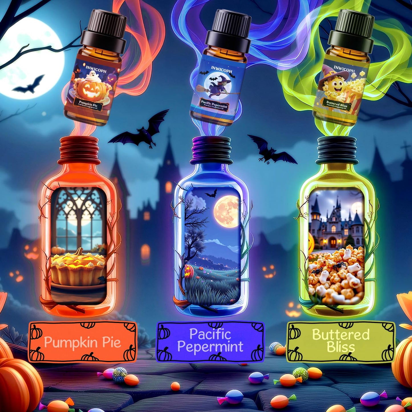 INWICOPH Halloween Fragrance Oils – Premium Diffuser Scents