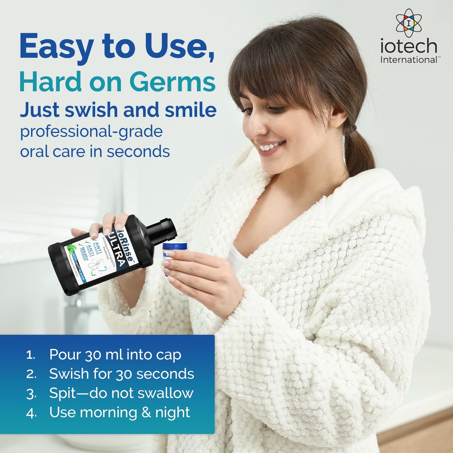 ioRinse Ultra: Dentist-Recommended Periodontal Rinse & Gum Mouthwash | 1L