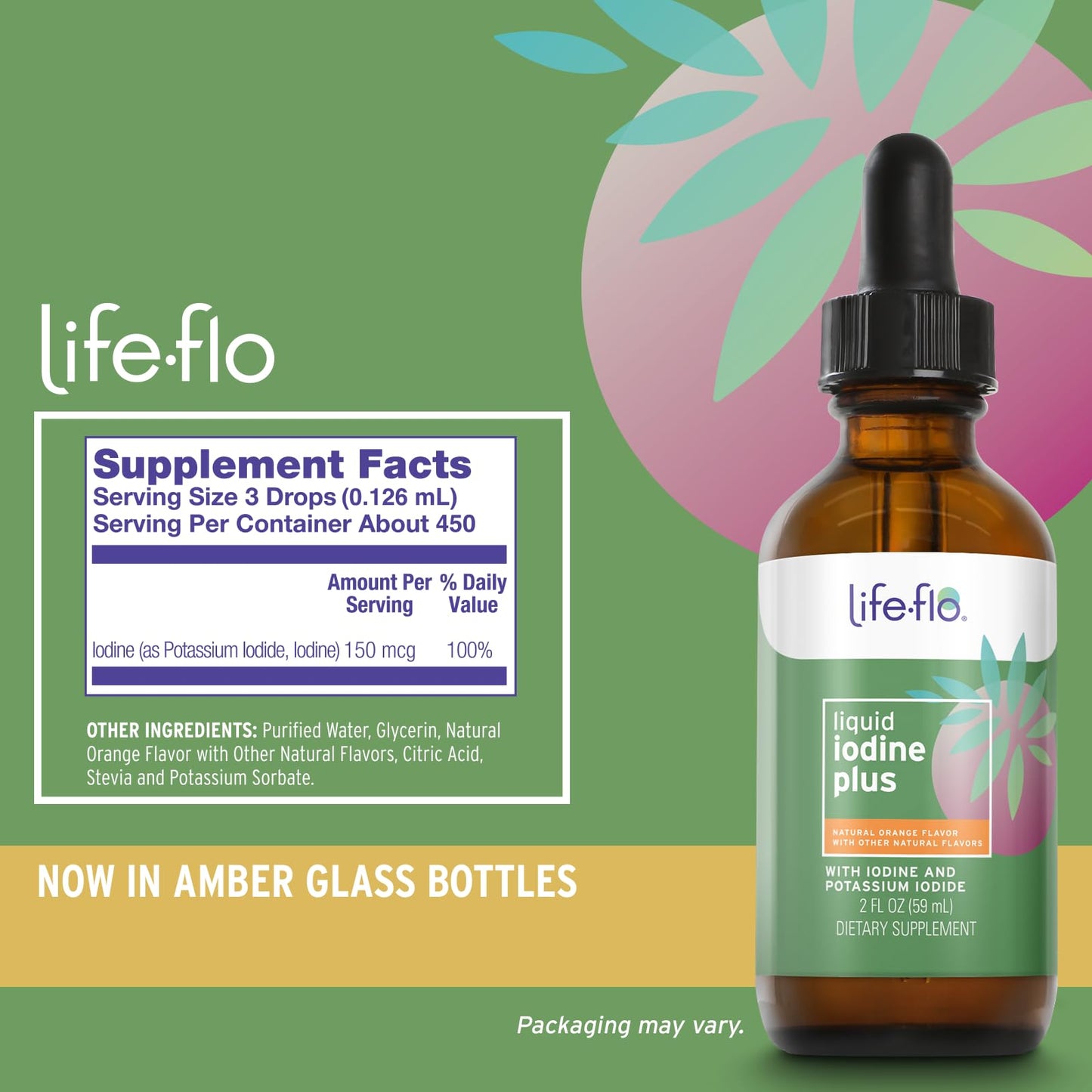 Life-flo Liquid Iodine Plus 150 mcg – Thyroid Support & Energy