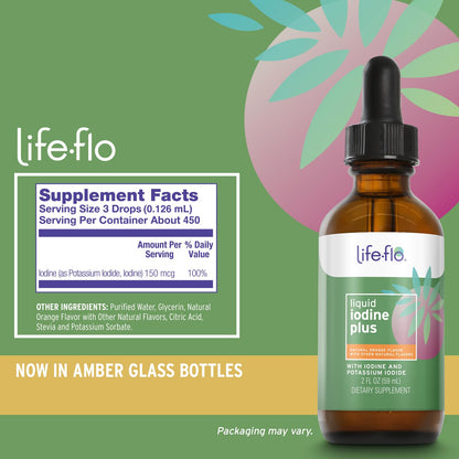 Life-flo Liquid Iodine Plus 150 mcg – Thyroid Support & Energy