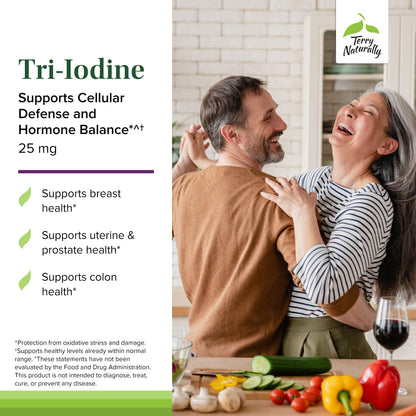 Terry Naturally Tri-Iodine – Prostate & Breast Health Support (60 Capsules, 2 Pack)