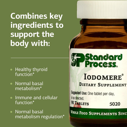 Standard Process Iodomere - Thyroid & Metabolism Support | Gluten-Free 90 Tabs