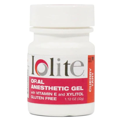 IOLITE Oral Topical Gel – Xylitol & Vitamin E – Gluten Free – Relief for Canker Sores & Dental Pain (1oz, Cherry Tart Dye-Free)