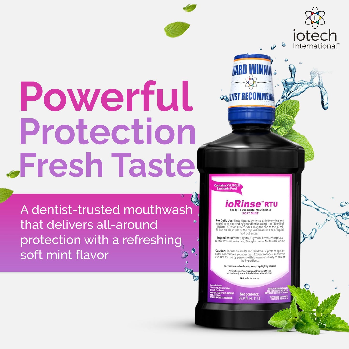 ioRinse RTU Mouthwash - Professional Strength, Alcohol-Free Breath Freshener