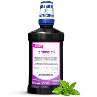 ioRinse RTU Mouthwash 1L – Alcohol-Free, Halitosis Relief, Soft Mint
