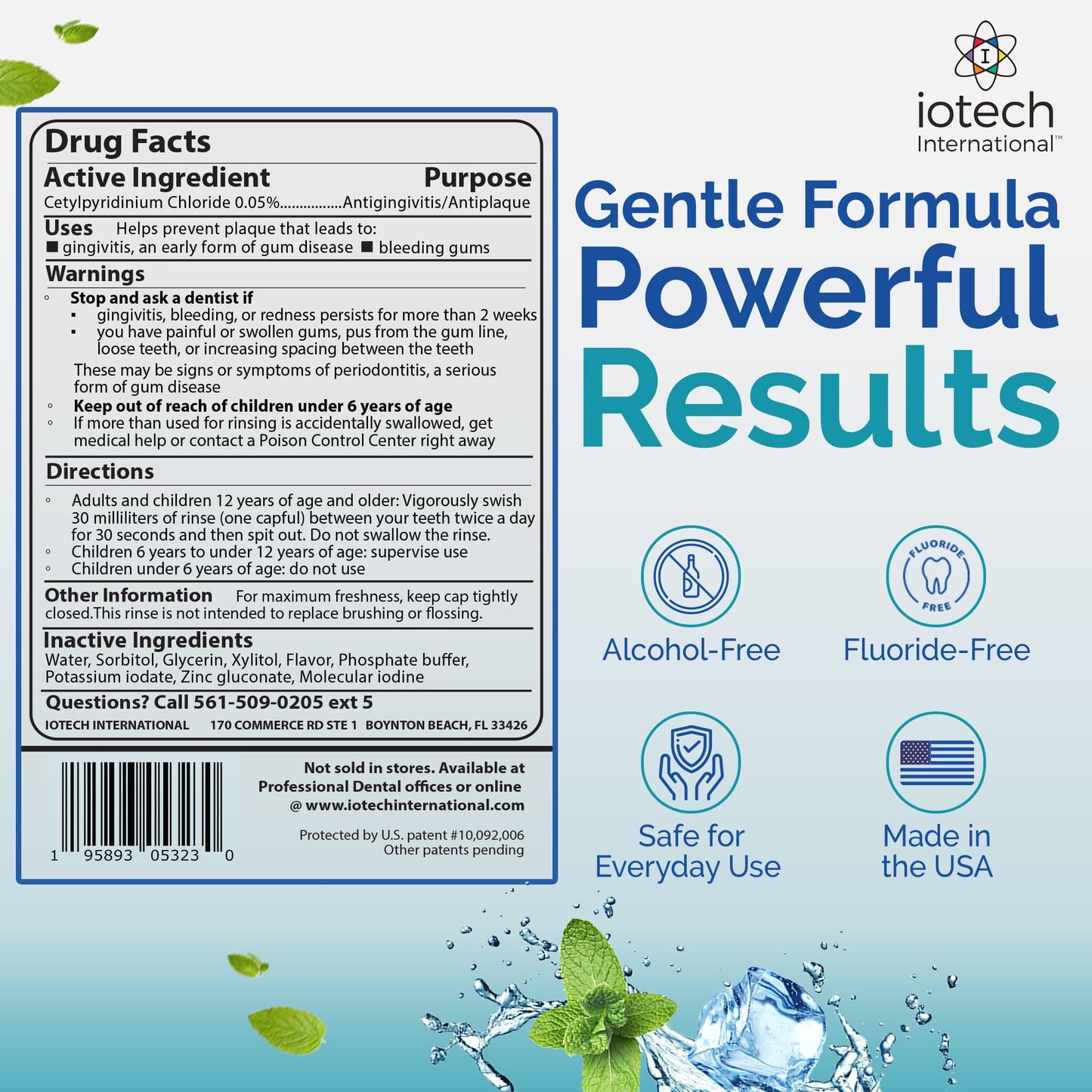 ioRinse Ultra Mouthwash – Alcohol-Free, Dentist-Recommended for Adults & Kids