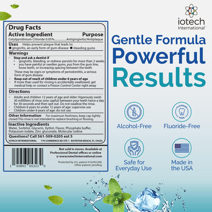 ioRinse Ultra Mouthwash – Alcohol-Free, Dentist-Recommended for Adults & Kids