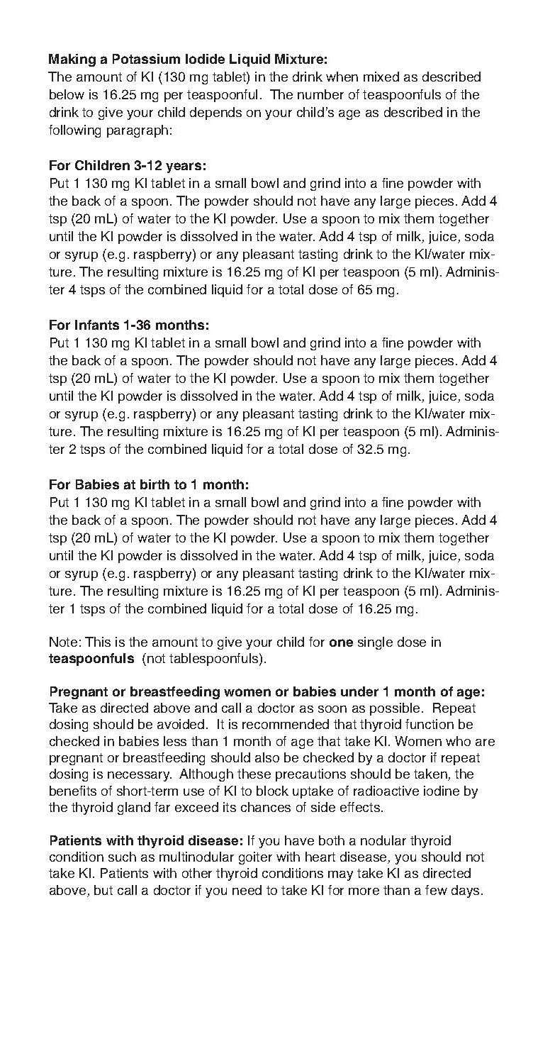 IOSAT Potassium Iodide 130 mg - 14 Tablets | Emergency Thyroid Protection