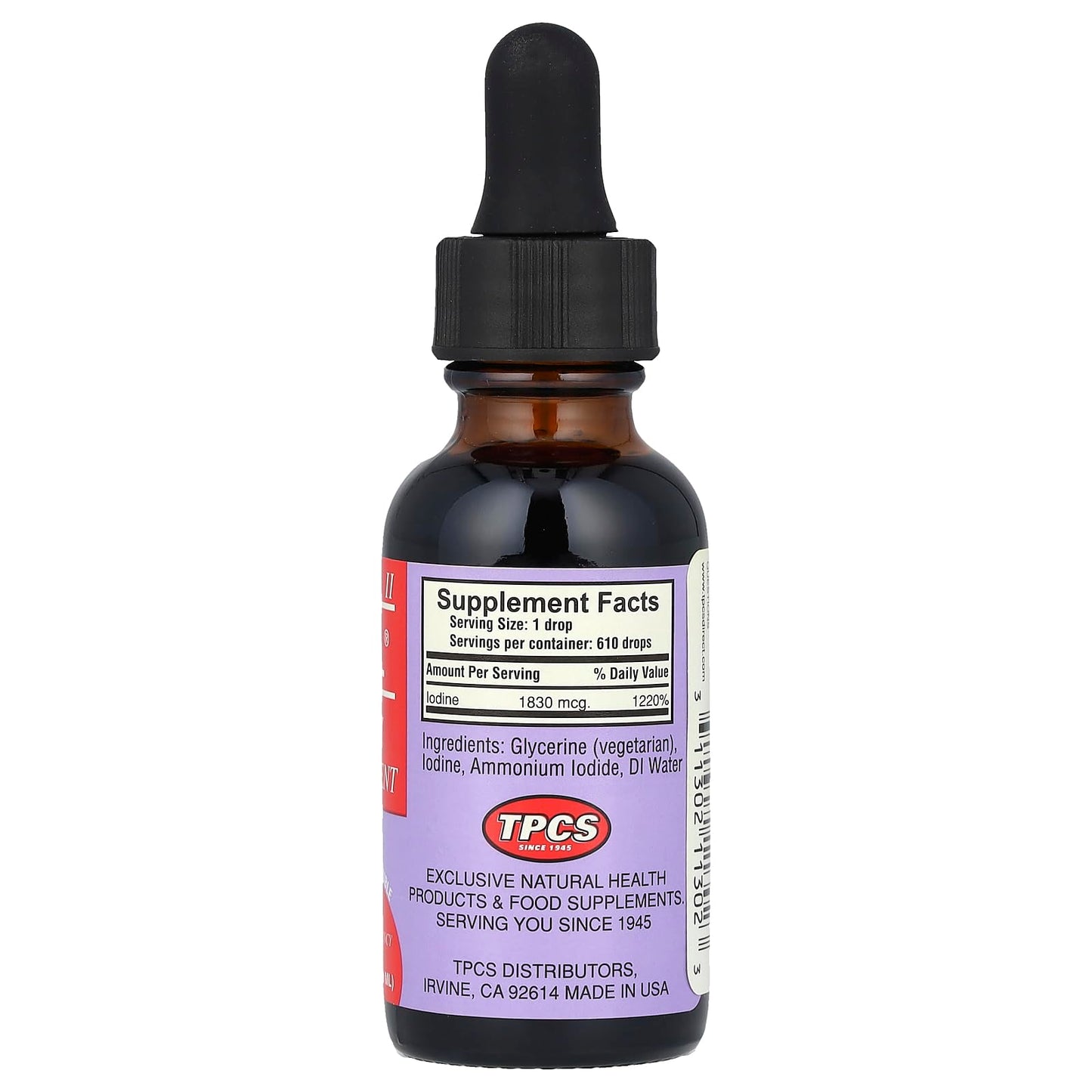 Iosol Formula II 1 fl oz Liquid – Water-Soluble Iodine Supplement