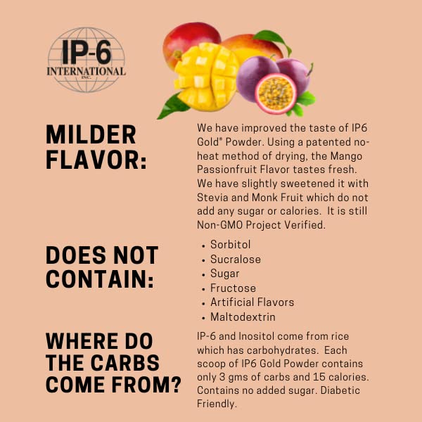 IP-6 Gold Powder Mango Passionfruit Flavor, 60 Servings