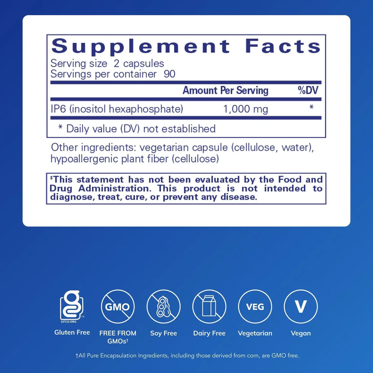 Pure Encapsulations IP6 (Inositol Hexaphosphate) | Hypoallergenic Antioxidant Support for Breast, Colon and Liver Cell Health | 180 Capsules BritishVita | Premium UK Vitamins & Wellness Supplements