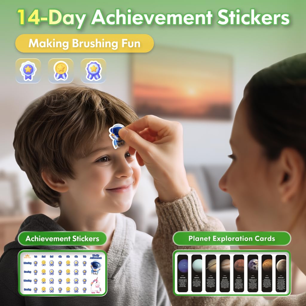 Kids Electric Toothbrush Rechargeable with Timer – Dinosaur (31000 VPM)