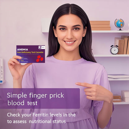 Iron Deficiency Test Kit – Ferritin Home Test (2 Tests, 15 Minutes)