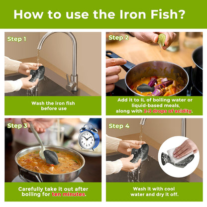 Iron Fish 2 Pack – Natural Iron Source, Safe Cooking Tool for Iron Deficiency, Ideal for Anemia & Vegans