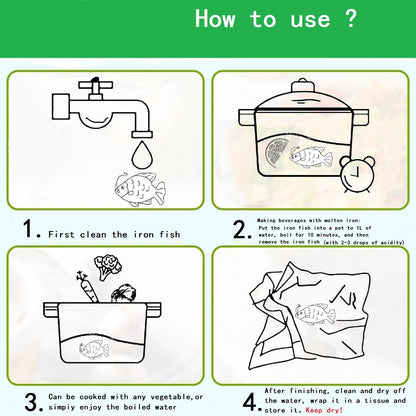 Iron Fish Cooking Tool — Natural Iron Supplement for Vegans, Athletes, Pregnant Women
