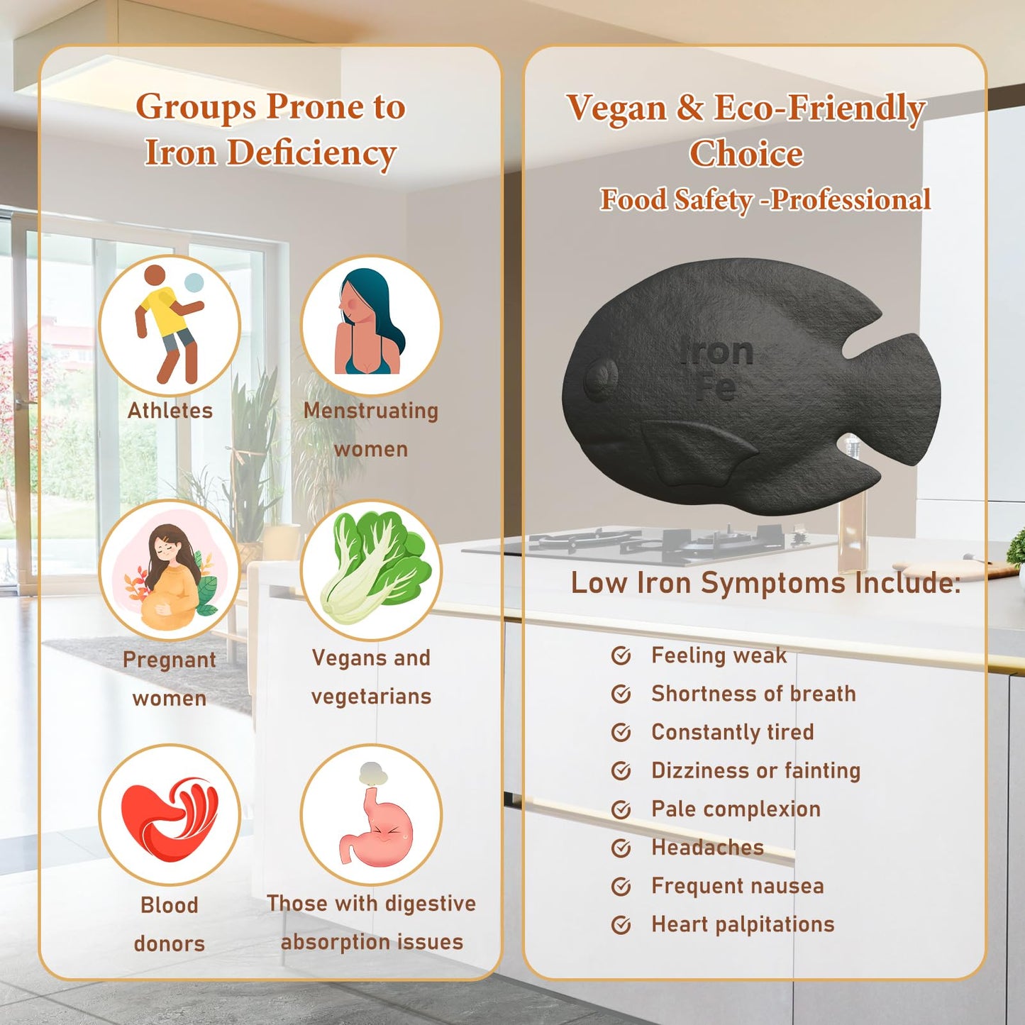 Iron Fish 2 Pack – Cast Iron Cooking Tool to Boost Iron in Food & Water | For Anemia, Athletes & Vegans