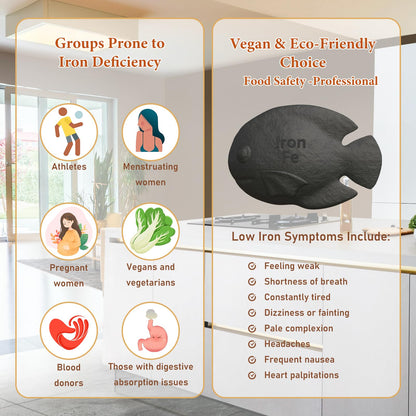Iron Fish 2 Pack – Cast Iron Cooking Tool to Boost Iron in Food & Water | For Anemia, Athletes & Vegans
