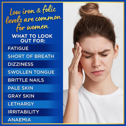 Gentle Iron 35mg + Folic Acid 400mcg for Women – Anemia & Pregnancy Support