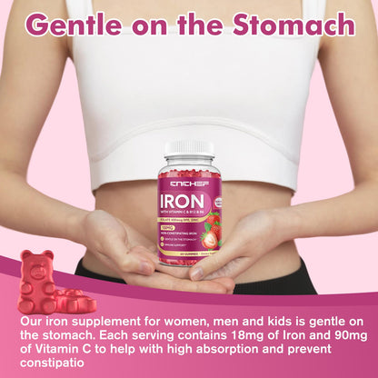 2-Pack Iron Gummies with Multivitamin – Iron Support for Adults & Kids