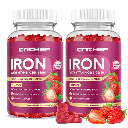 2-Pack Iron Gummies with Multivitamin – Iron Support for Adults & Kids