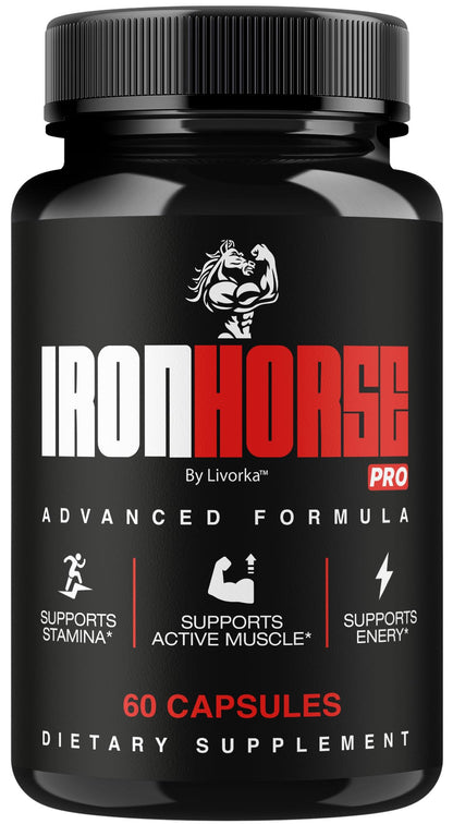 Iron Horse Pro Supplement Pills – Official Advanced Formula, Maximum Strength Capsules (60 Caps)