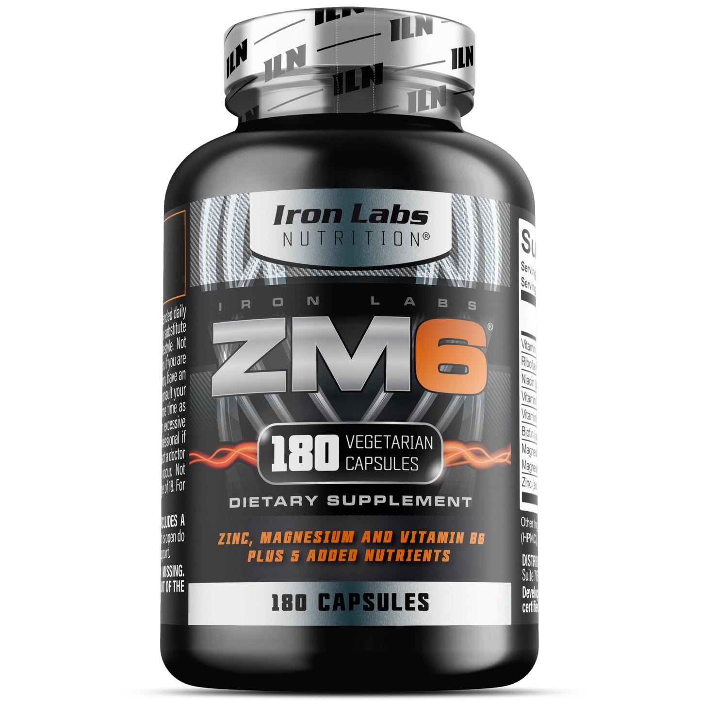 Iron Labs ZM6 - 3 Month Zinc Magnesium Aspartate Supplement | 180 Veggie Capsules